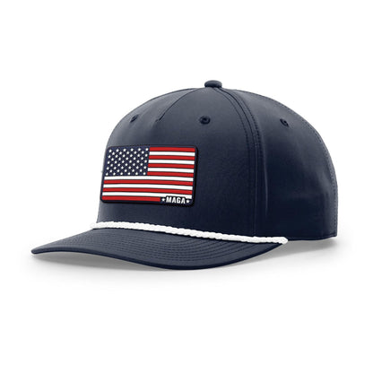 Navy/White Maga American Flag Rope Hat maga trump