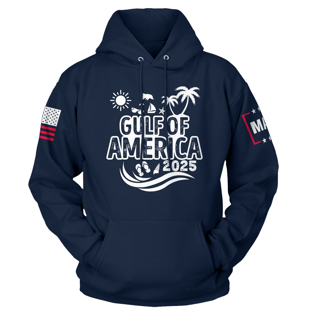 Navy / XS Gulf of America 2025 v2 Hoodie maga trump