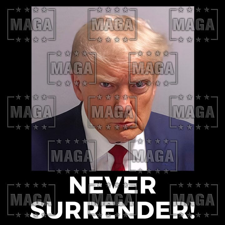 Never Surrender (Black) maga trump