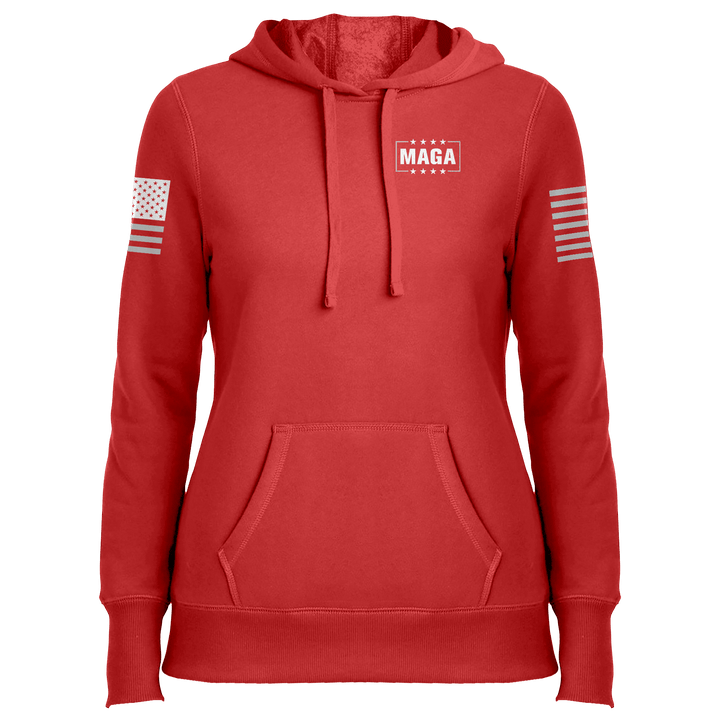 No Weapon Formed Against Me - Don't Tread On Me Ladies Hoodie maga trump