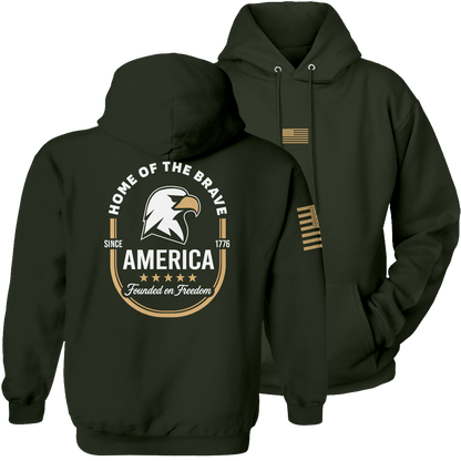 Olive / S America Founded on Freedom Hoodie | Fall Edition maga trump