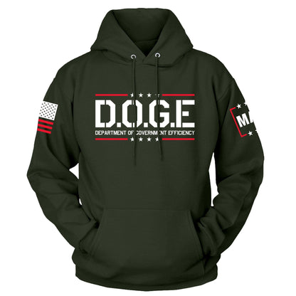 Olive / S D.O.G.E Department Of Government Efficiency Hoodie | Fall Edition maga trump