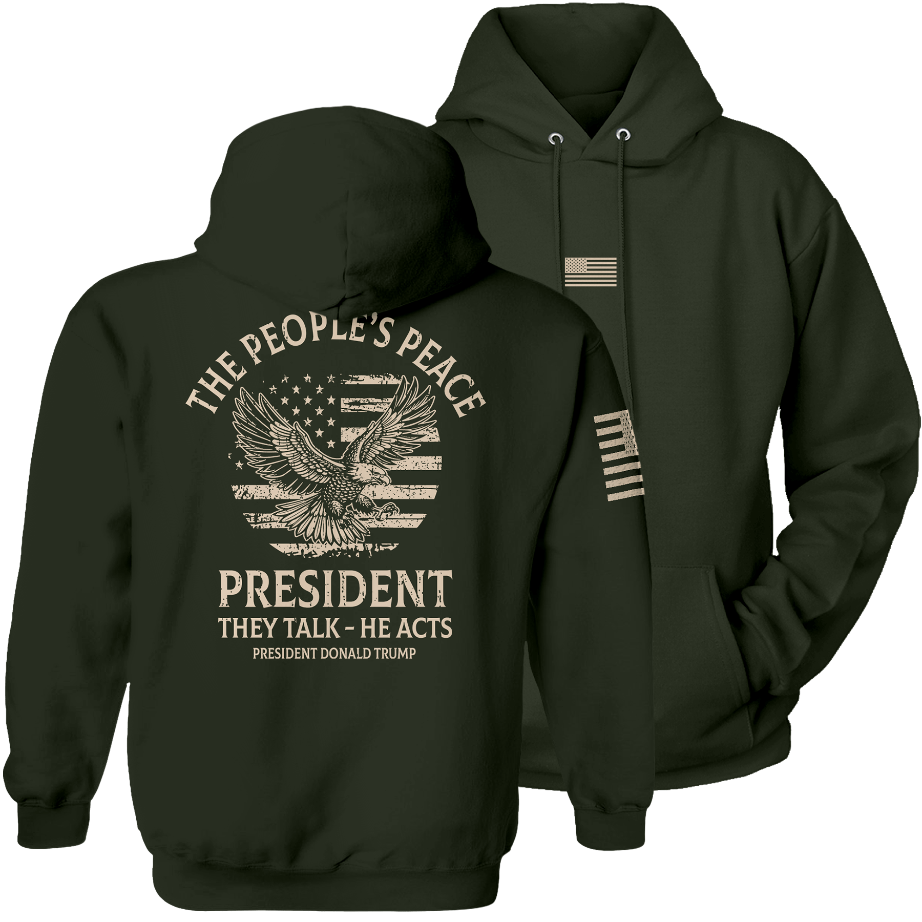 Olive / S The People's Peace Hoodie | Fall Edition maga trump