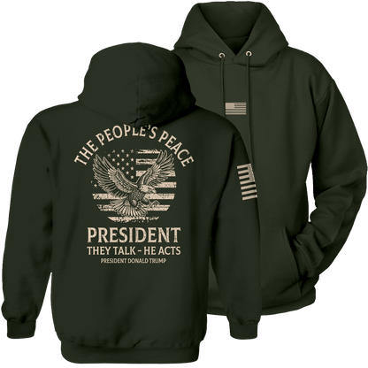 Olive / S The People's Peace Hoodie | Fall Edition maga trump