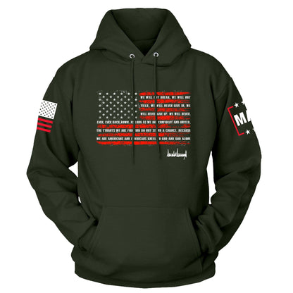 Olive / S Trump Nation Proclamation Hoodie | Fall Edition maga trump