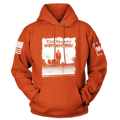 Orange / S The Swamps Nightmare Hoodie maga trump