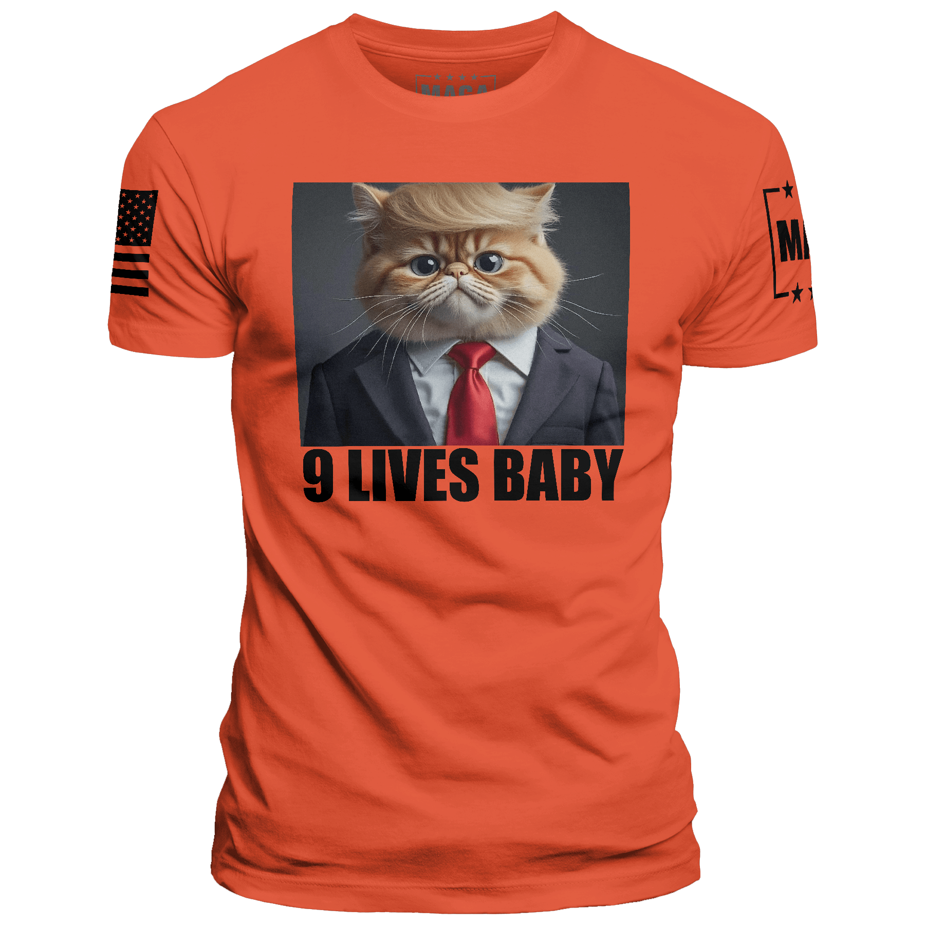 Orange / XS 9 Lives Baby maga trump