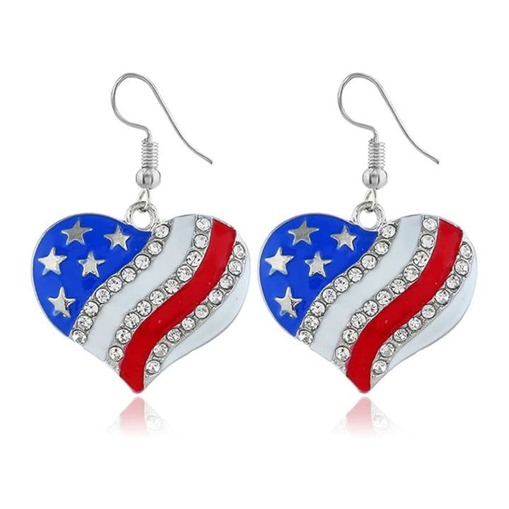 Patriotic Heart Earrings maga trump