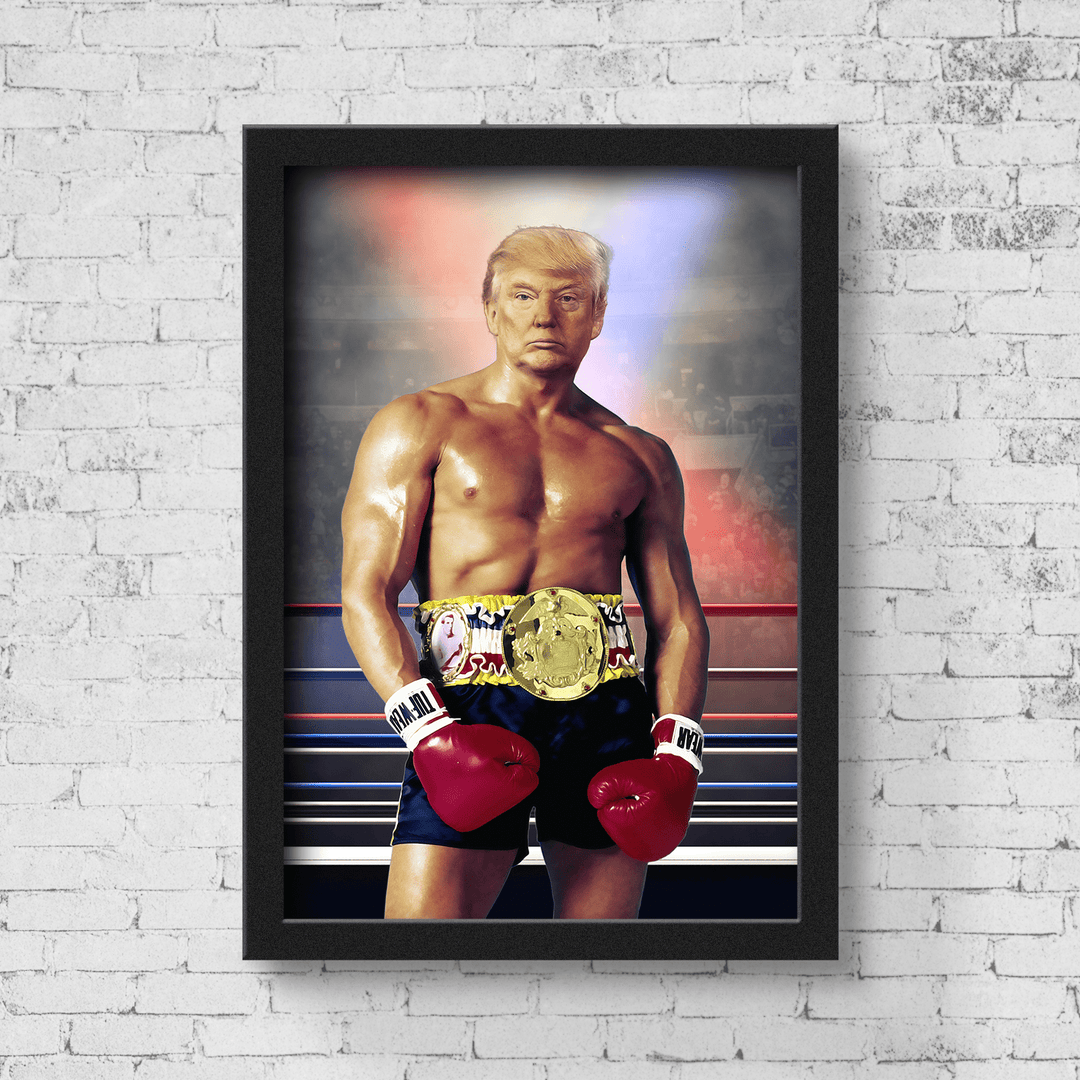 Poster: 12" x 18" / Gloss Rocky Trump Poster maga trump