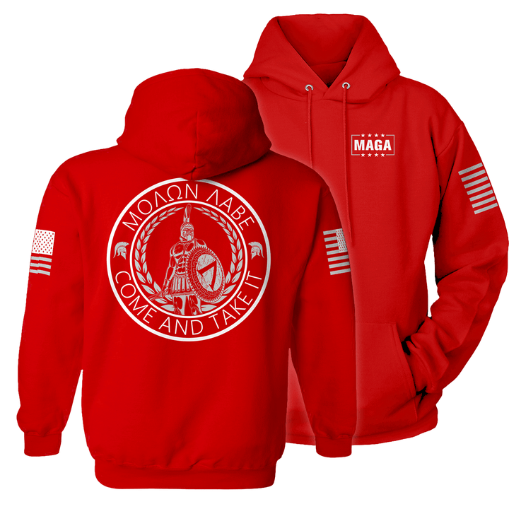 Premium Soft Hoodie / Red / XS Come and Take it maga trump