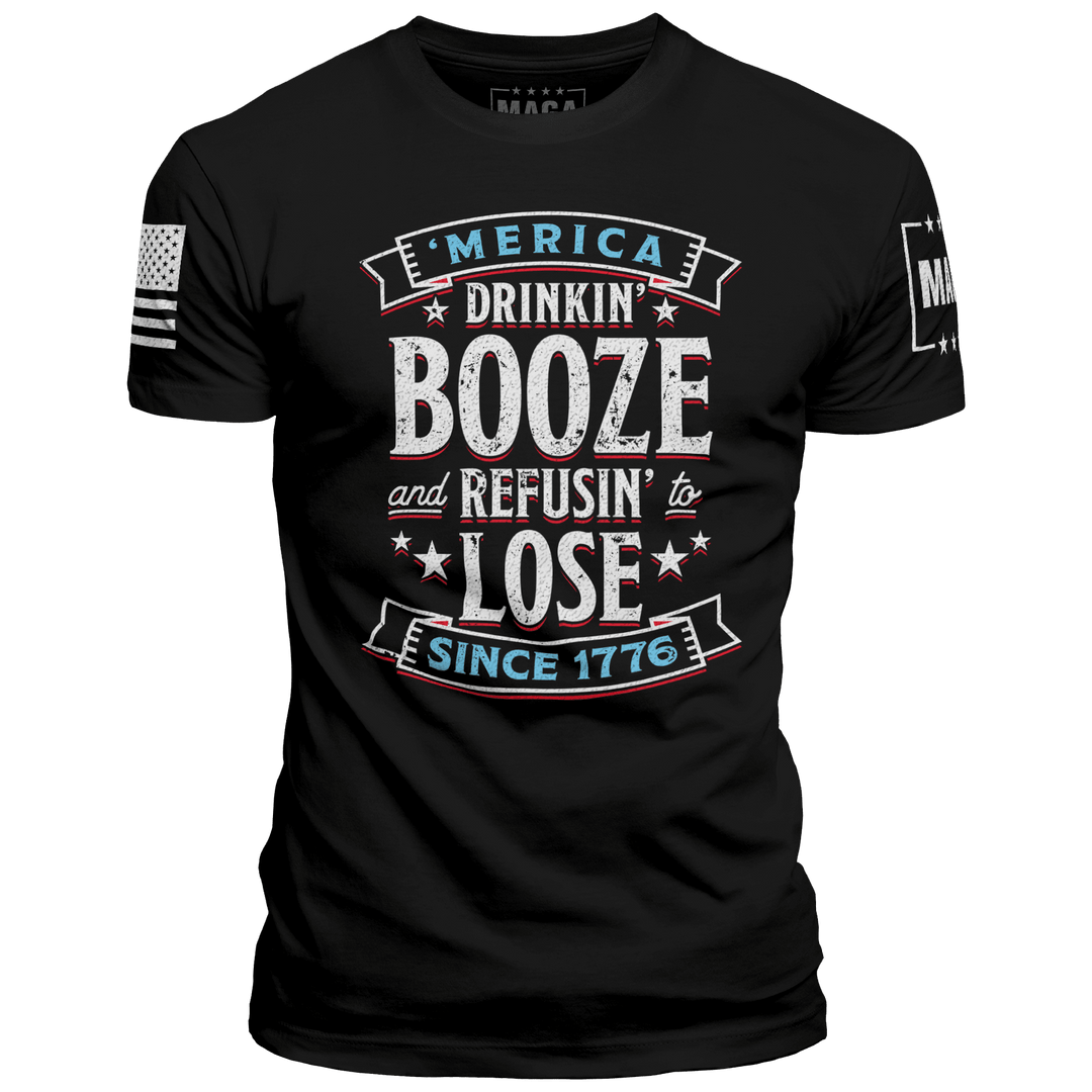 Premium Soft Shirt / Black / XS Booze Refuse Lose maga trump