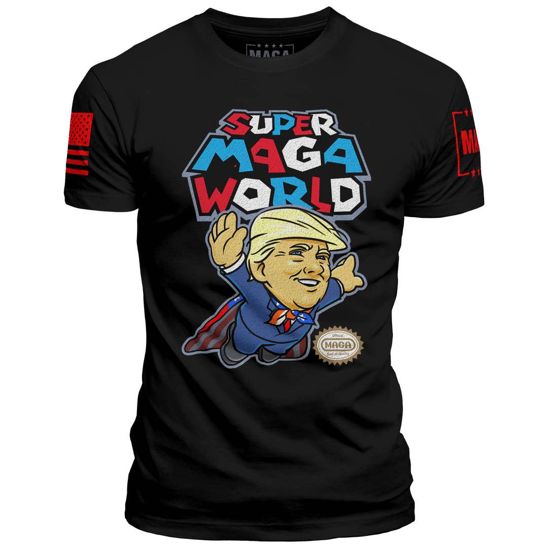 Premium Soft Shirt / Black / XS Super MAGA World maga trump