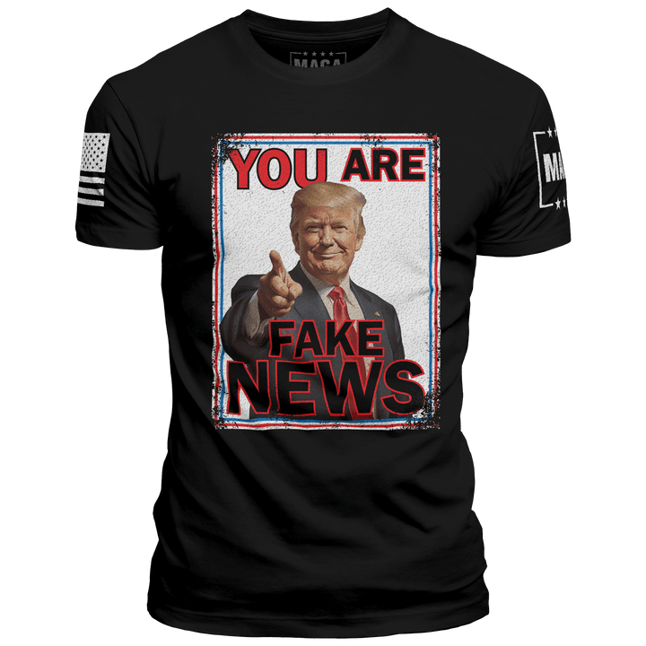 Premium Soft Shirt / Black / XS Trump Fake News maga trump
