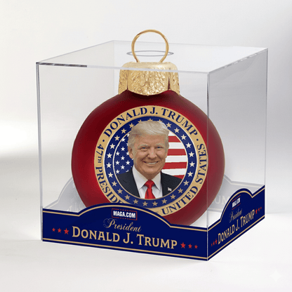 President Donald Trump Glass Ball Ornament maga trump