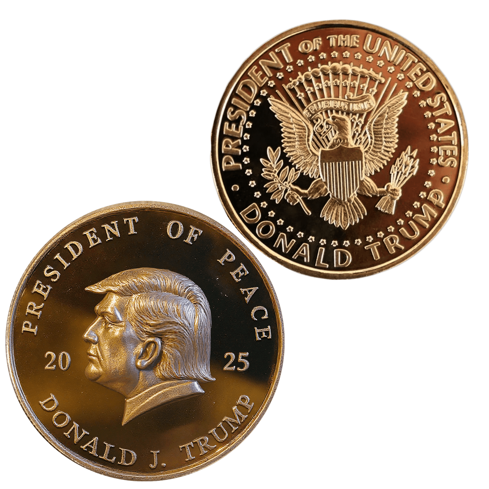 President of Peace Trump Gold Coin maga trump