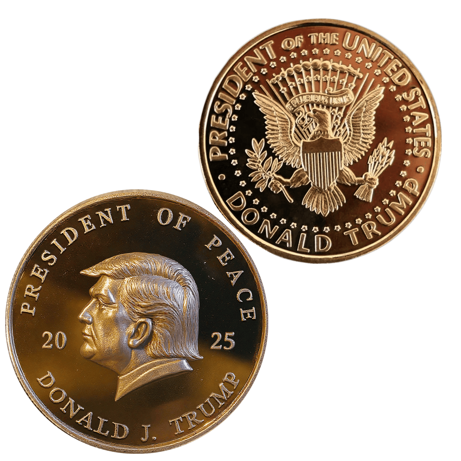 President of Peace Trump Gold Coin maga trump