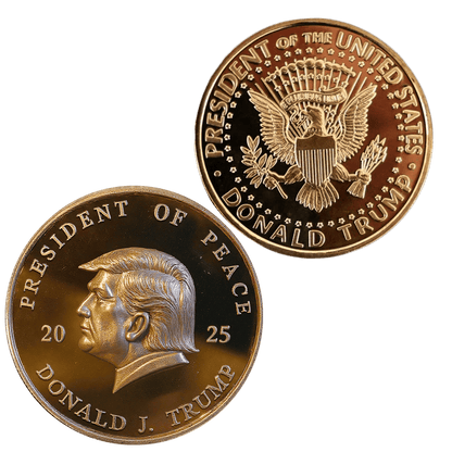 President of Peace Trump Gold Coin maga trump