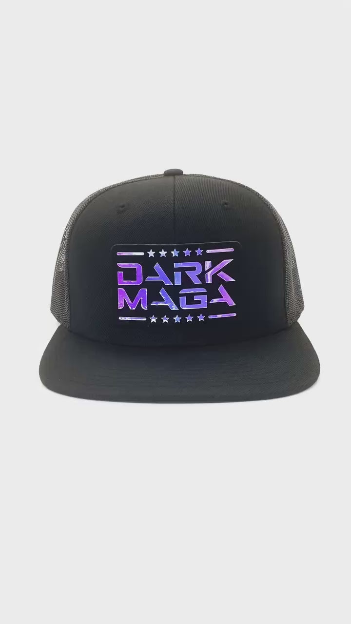 Dark MAGA Terminator Style Flatbill Hat