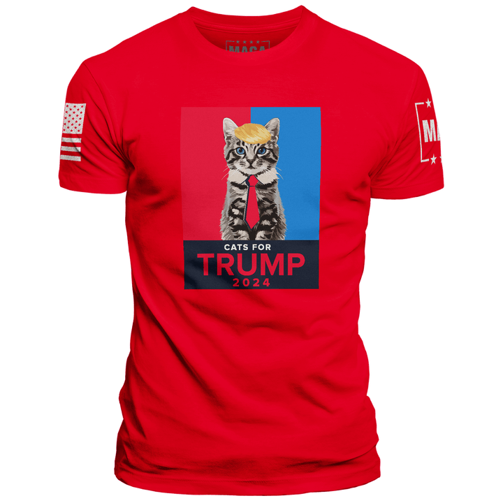 Red / 5XL Cats For Trump 2024 maga trump