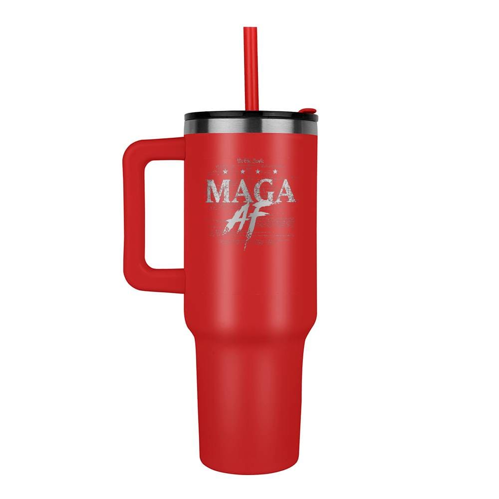 Red MAGA AF 40oz Tumbler maga trump