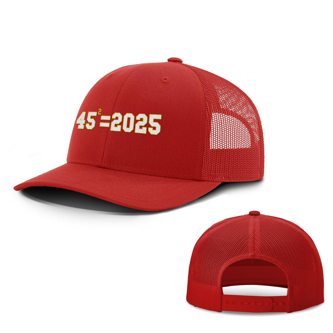 Red / OS 45 Squared Trucker Hat maga trump