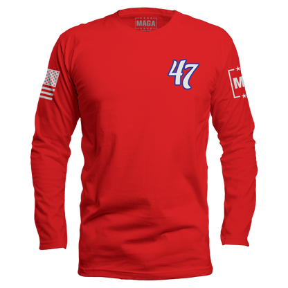 Red / S 47 Long Sleeve maga trump