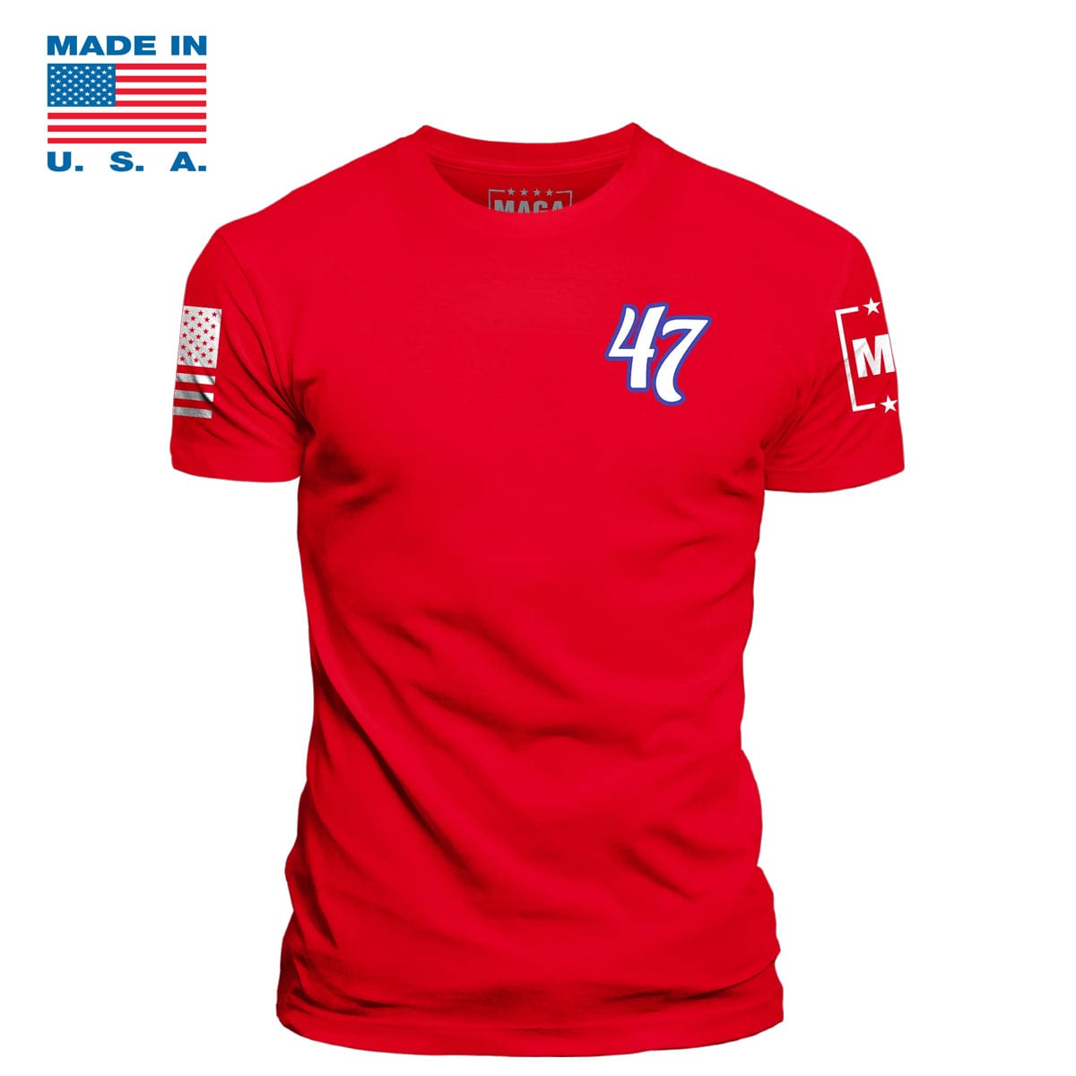 Red / S 47 Made in the USA maga trump
