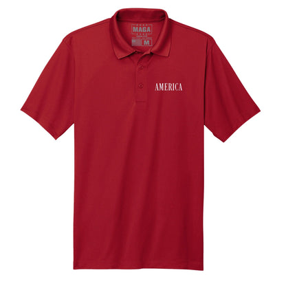 Red / S America Polo Shirt maga trump