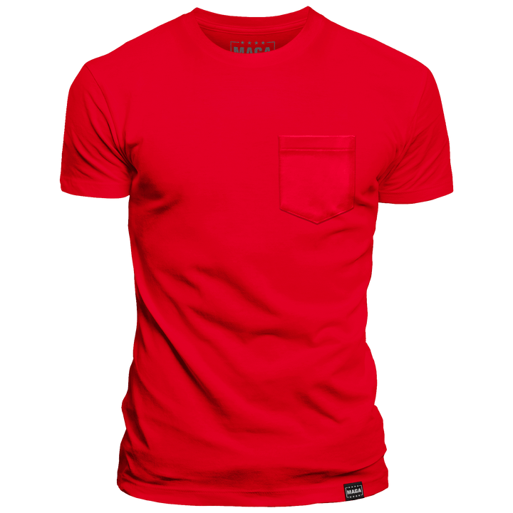 Red / S Classic MAGA Pocket Tee maga trump