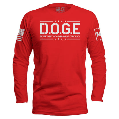 Red / S D.O.G.E Department Of Government Efficiency Long Sleeve maga trump