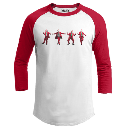 Red / S Dancing Trump v1 Raglan maga trump