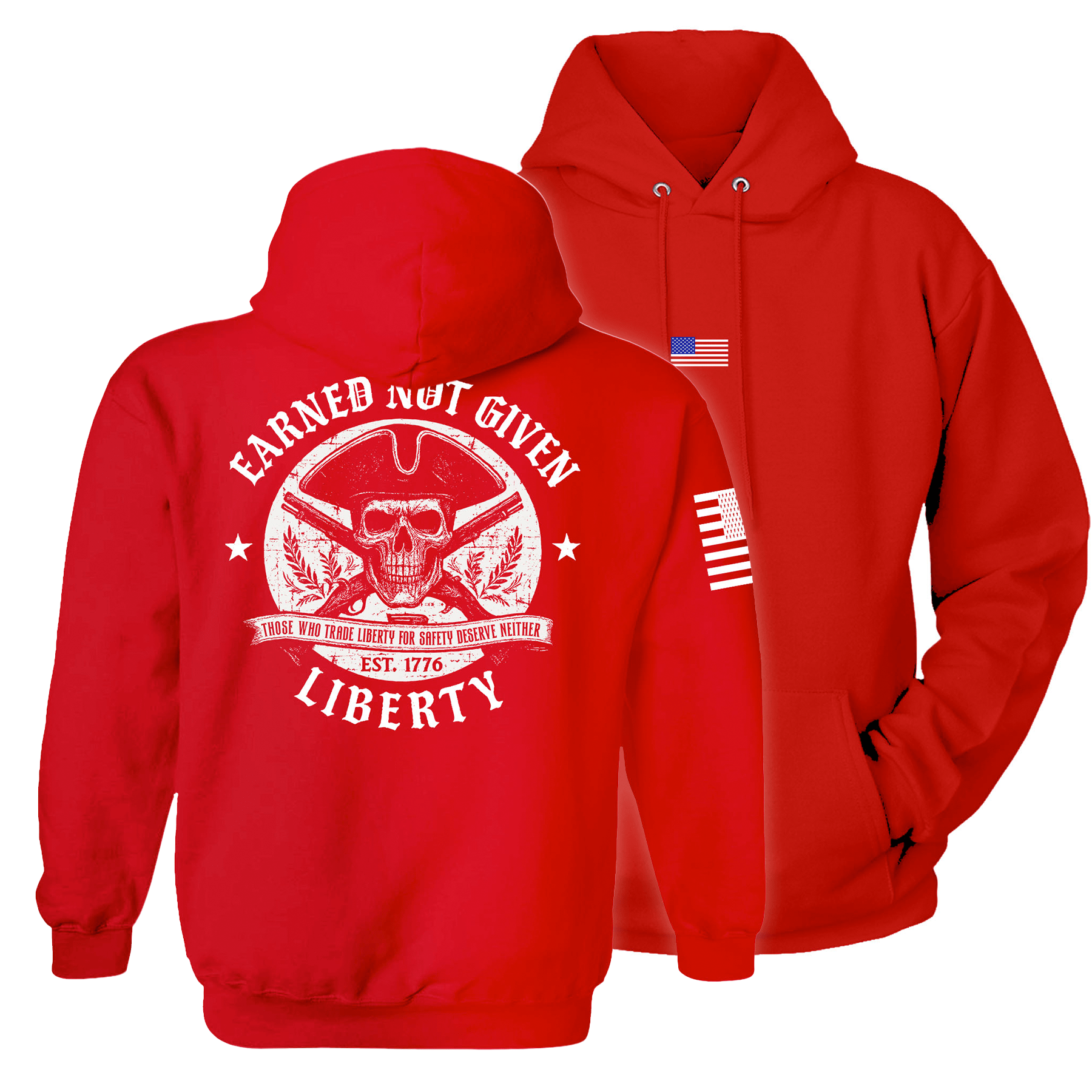 Red / S Earned Not Given Hoodie maga trump