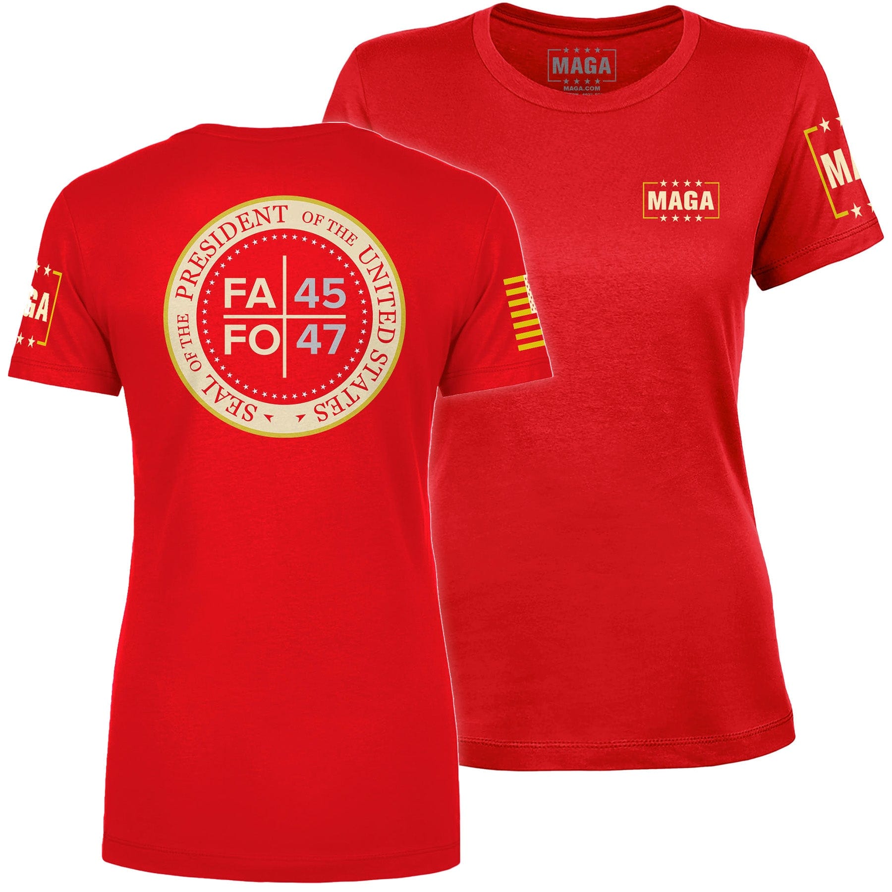Red / S FAFO 45/47 Ladies Tee maga trump