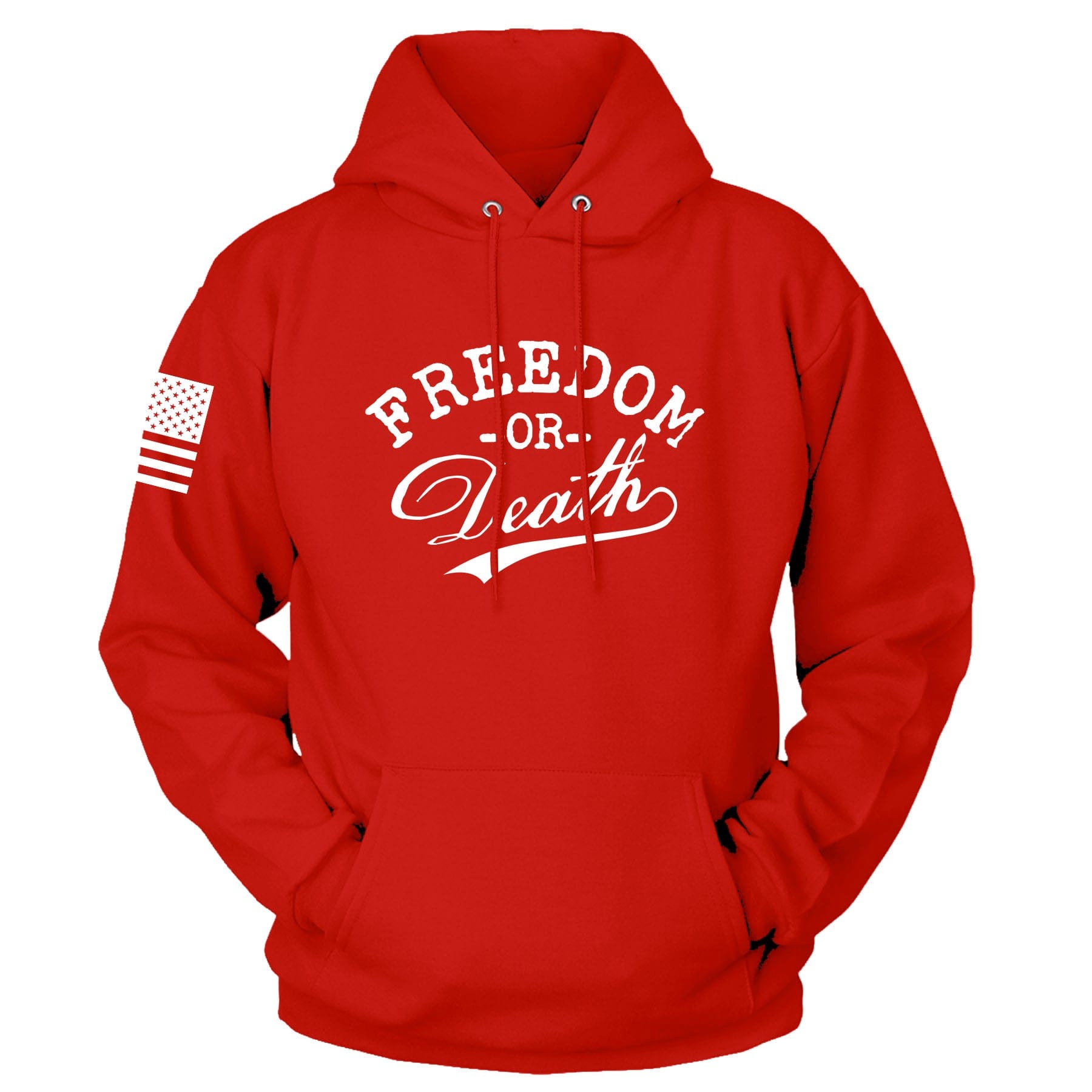 Red / S Freedom or Death Hoodie maga trump