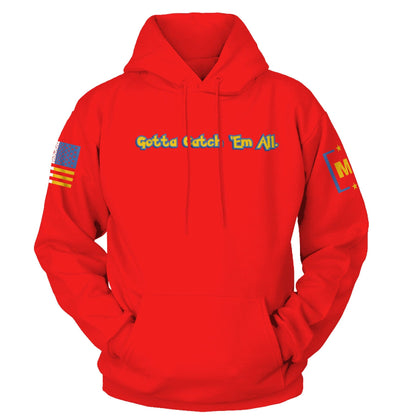Red / S Gotta Catch 'Em All Hoodie maga trump