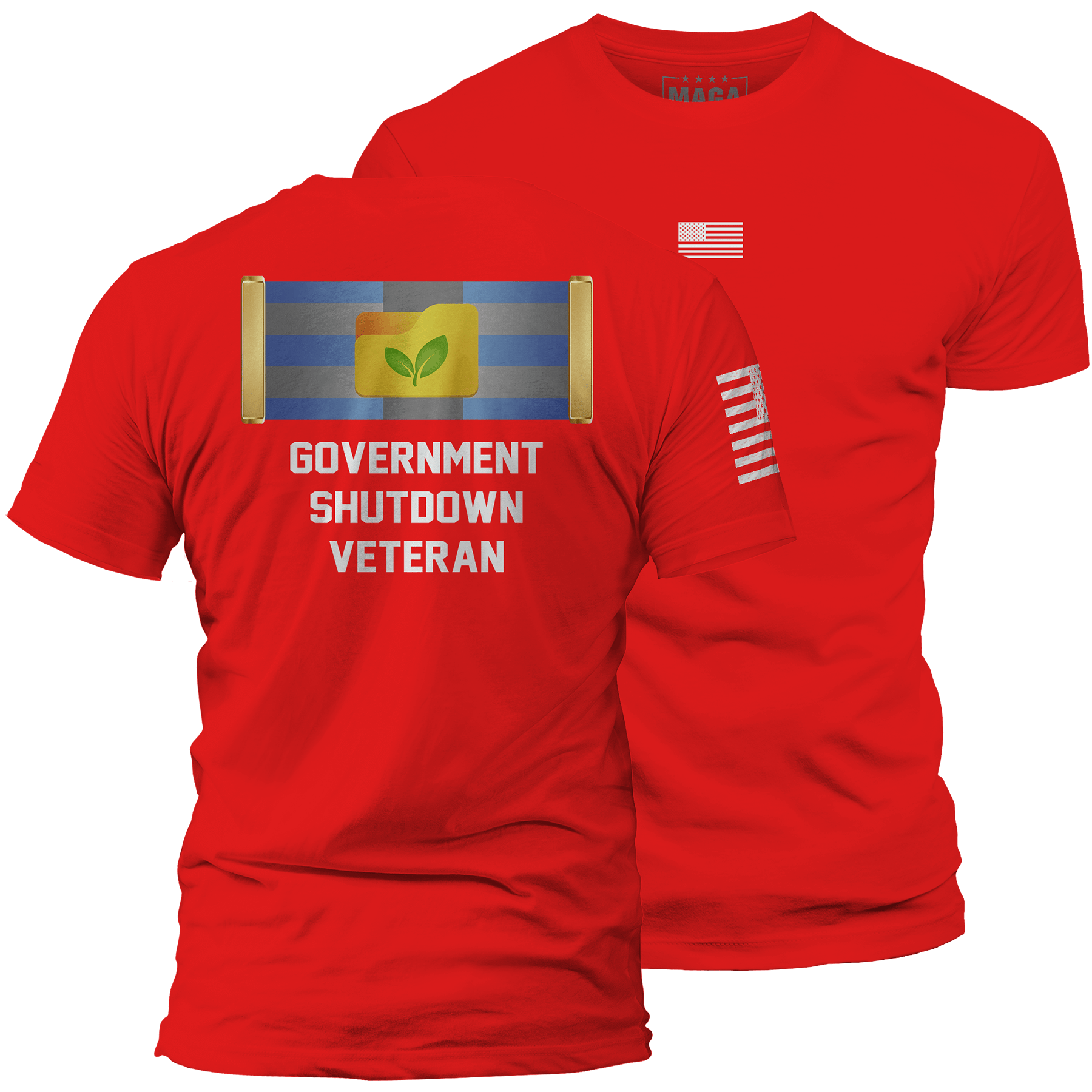 Red / S Government Shutdown Veteran maga trump