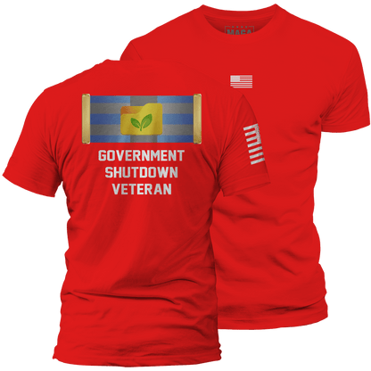Red / S Government Shutdown Veteran maga trump