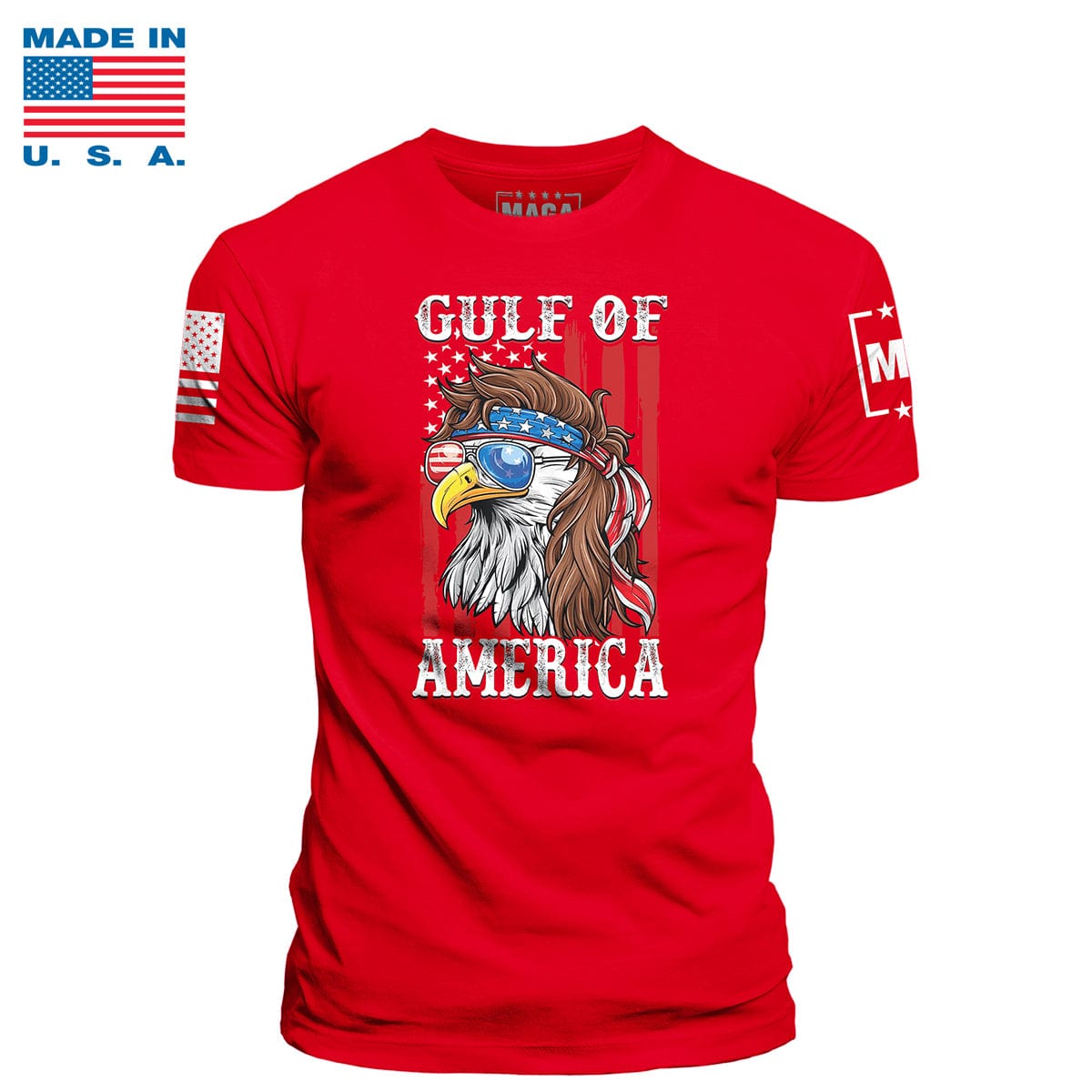 Red / S Gulf of America Eagle Made in the USA maga trump