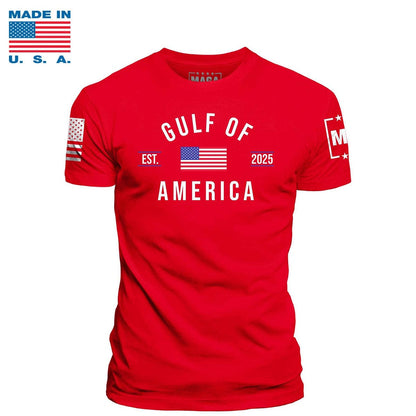 Red / S Gulf of America EST 2025 Made in the USA maga trump