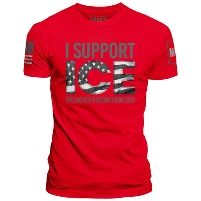 Red / S I Support ICE maga trump
