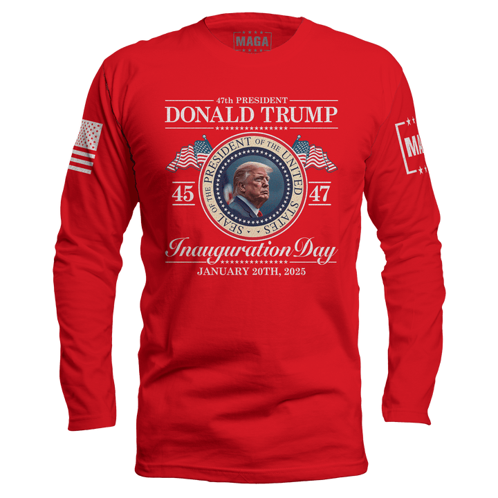 Red / S Inauguration Day Long Sleeve maga trump