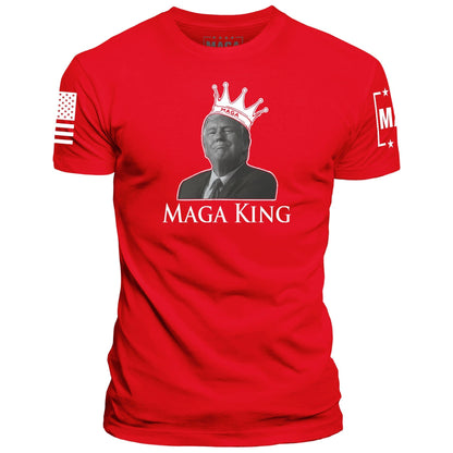 Red / S MAGA King Front Print maga trump