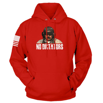Red / S No Dictator Hoodie maga trump