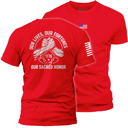 Red / S Our Lives, Our Fortunes, Our Sacred Honor maga trump