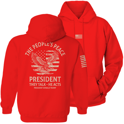 Red / S The People's Peace Hoodie maga trump