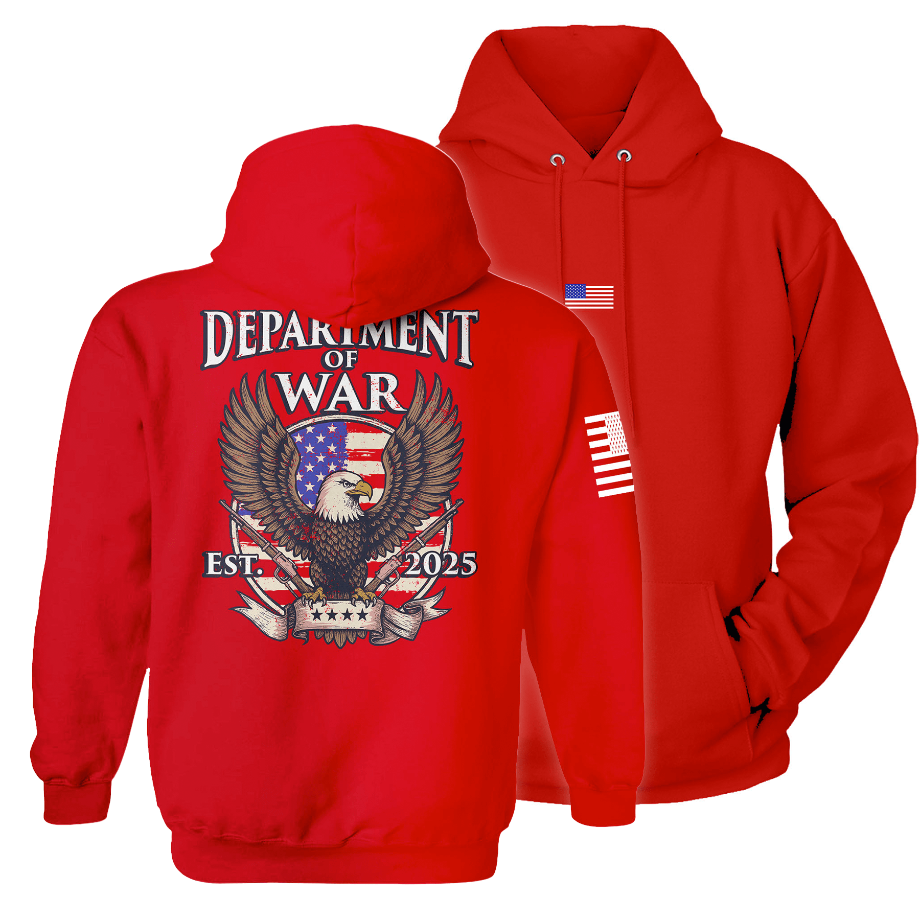 Red / S The Return of the Department of War Hoodie maga trump