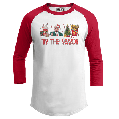 Red / S Tis the Season Raglan maga trump