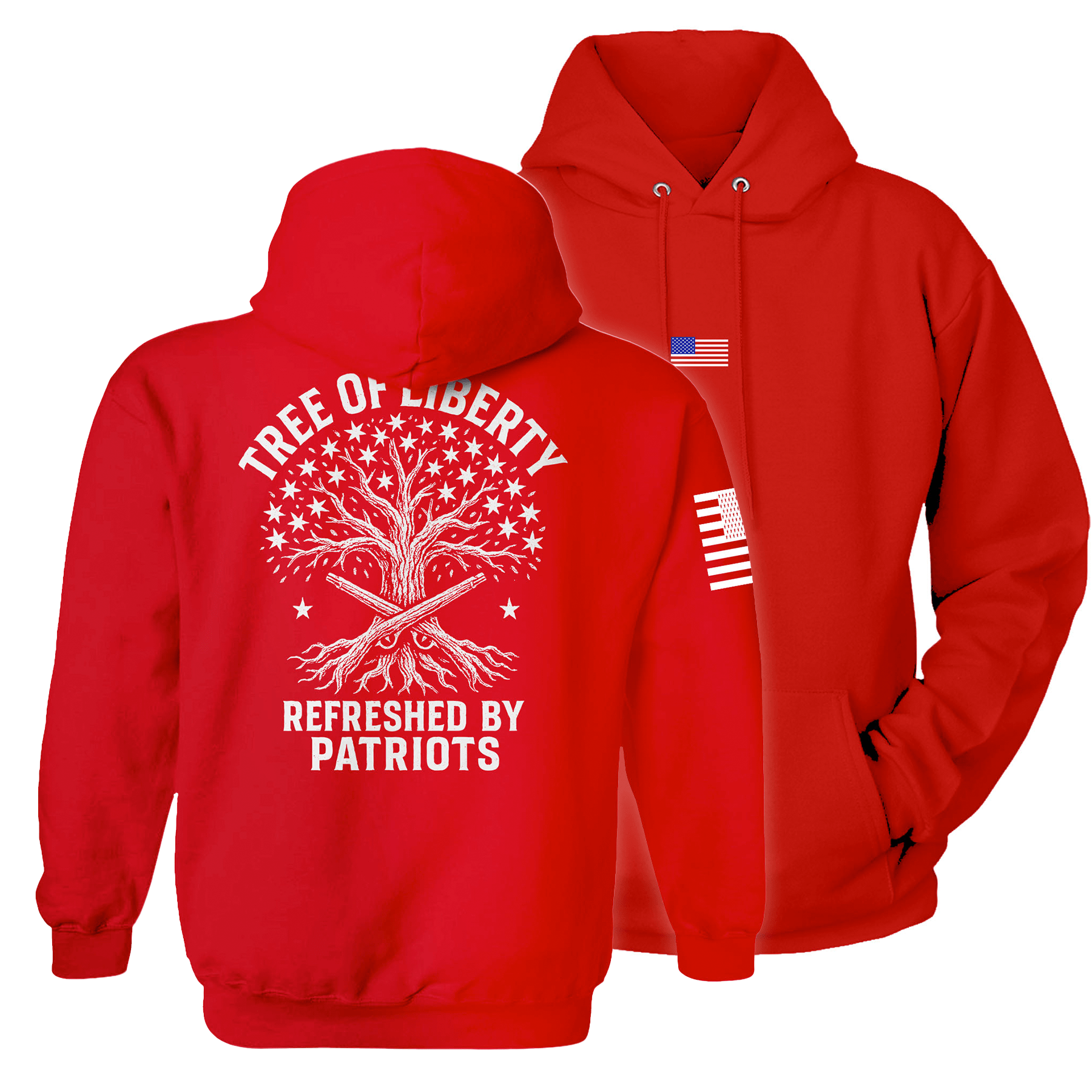 Red / S Tree of Liberty Hoodie maga trump