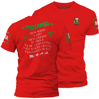 Red / S Trump Santa - Making A List maga trump