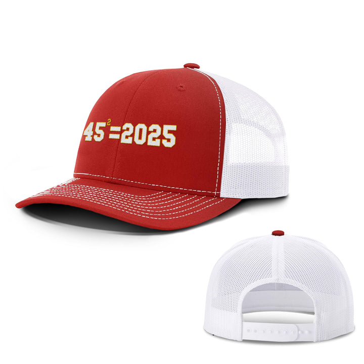 Red/ White / OS 45 Squared Trucker Hat maga trump